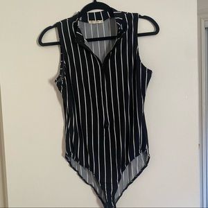 Stripped bodysuit NEVER WORN